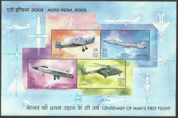 India Aero India 2003 Miniature Sheet Mint Good Condition Back Side Also (pms16) - Unused Stamps