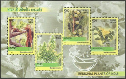 India Medicine Plants 2003 Miniature Sheet Mint Good Condition Back Side Also (pms17) - Unused Stamps