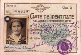 Romania, 1950, Romanian Railways CFR Identity Card - 2nd Class - Otros & Sin Clasificación