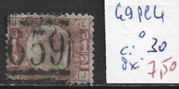 GRANDE-BRETAGNE 49 Planche 4 Oblitéré  Côte 30 € - Used Stamps