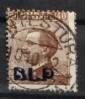 ITALIA REGNO B.L.P. BUSTE LETTERE POSTALI - SASS. 4 A - 40c. Bruno Sopr Azzurro Nera - Usato  - Una Selezione Di Offerte - Stamps For Advertising Covers (BLP)