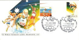 Australia 2009 ,Australian Open 2009,souvenir Cover - Marcofilia