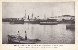 Brazil - Porto Alegre , Port With Ships Old Postcard - Porto Alegre