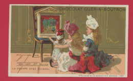 Chocolat Guérin Boutron, Jolie Chromo Lith. J. Minot, La Poupée Chez Guignol - Guerin Boutron