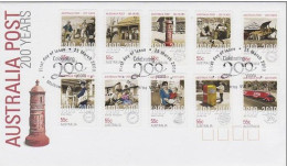 Australia 2009 Australia Post 200 Years P&S FDC - Postmark Collection