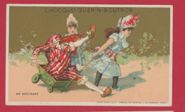 Chocolat Guérin Boutron, Jolie Chromo Lith. Vallet Minot, Fillettes, Polichinelle, Un Accident - Guérin-Boutron