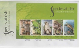 Australia 2009 Species At Risk,miniature Sheet FDC - Bolli E Annullamenti