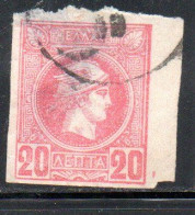 GREECE GRECIA HELLAS 1888 1895 HERMES MERCURY MERCURIO LEPTA 20l USED USATO OBLITERE' - Used Stamps