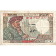 France, 50 Francs, 1941, Z.84 72184, TTB, Fayette:19.1, KM:93 - 50 F 1940-1942 ''Jacques Coeur''