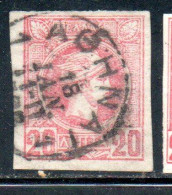 GREECE GRECIA HELLAS 1888 1895 HERMES MERCURY MERCURIO LEPTA 20l USED USATO OBLITERE' - Used Stamps