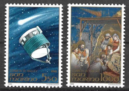 SAN MARINO - 1986 - COMETA DI HALLEY - SERIE 2 VALORI -  NUOVO MNH** ( YVERT 1131\2 - MICHEL 1337\8 - SS 1176\7) - Neufs