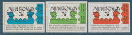 LOT DE 3 VIGNETTES JUVAROUEN 1976 DE COULEUR DIFFERENTE ** - Briefmarkenmessen