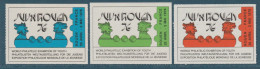 LOT DE 3 VIGNETTES JUVAROUEN 1976 DE COULEUR DIFFERENTE ** - Philatelic Fairs