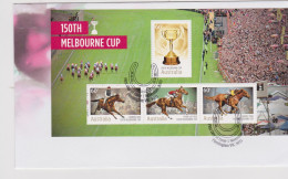 Australia 2010 150th Melbourne Cup,miniature Sheet, First Day Cover - Poststempel