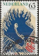 NETHERLANDS 1990 Introduction Of National Emergency Number - 65c Flames, Telephone Handset And Number FU - Used Stamps