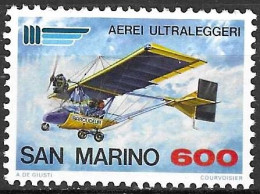 SAN MARINO - 1987 - AEREO ULTRALEGGERO -  NUOVO MNH** ( YVERT 1163 - MICHEL 1361 - SS 1200) - Unused Stamps