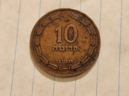 Israel-Coins-(1948-1957)-10 PRUTA-Hapanka 11-(1949)-(3)-תש"ט-good - Israele