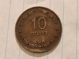 Israel-Coins-(1948-1957)-10 PRUTA-Hapanka 11-(1949)-(4)-תש"ט-good - Israele