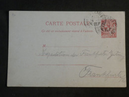 DH4 MONACO   BELLE  CARTE ENTIER  1921  MONTE CARLO  A   FRANKFURT ALEMANIA     ++AFF.   INTERESSANT+++ - Entiers Postaux