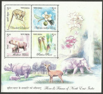 India N.E Flora & Fauna 2005 Miniature Sheet Mint Good Condition Back Side Also (pms31) - Unused Stamps