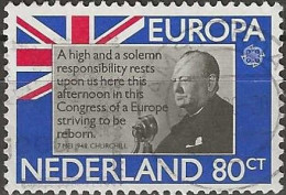 NETHERLANDS 1980 Europa - 80c. Sir Winston Churchill FU - Used Stamps