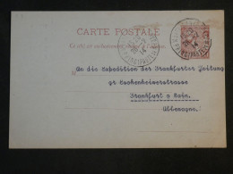 DH4 MONACO   BELLE  CARTE ENTIER  1914   MONTE CARLO  A  FRANKFURT  GERMANY     ++AFF.   INTERESSANT+++ - Entiers Postaux