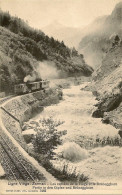 CH - Ligne VIÈGE-ZERMATT - Les Rapides De La Viège Et Le Brünegghorn/Partie In Den Gipfen Und Brünegghorn.Train à Vapeur - Viège