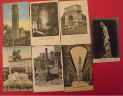 Lot De 7 Cartes Postales. Italie. Roma Firenze Torino Napoli Milano - Sammlungen & Sammellose
