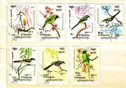 1984 Fauna  BIRDS    7v.- Used (O)  R.P. KAMPUCHEA - Kampuchea