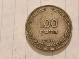 Israel-Coins-(1948-1957)-100 PRUTA-Hapanka 17-(1949)-(9)-תש"ט-NIKEL-good - Israele