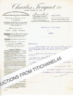 1936 BRUXELLES - Lettre De CHARLES FOCQUET - Construction Locomotives, Grues à Vapeur, Locomobiles, Chaudières... - Otros & Sin Clasificación