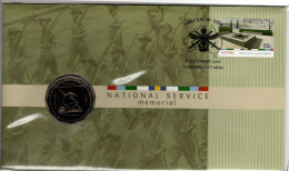 Australia 2010  National Serice Memorial Commemorative Coin, Uncirculated In Original Folder, FDI - Marcophilie