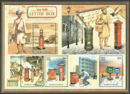 India Letter Box 2005 Miniature Sheet Mint Good Condition Back Side Also (pms34) - Unused Stamps