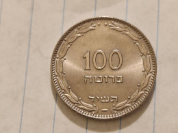 Israel-Coins-(1948-1957)-100 PRUTA-Hapanka 18-(1954)-(13)-תשי"ד-NIKEL-good - Israele