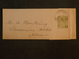 DH4 MONACO   BELLE  BANDE DE JOURNAL   1904   MONTE CARLO CONDAMINE HOTEL    ++AFF.   INTERESSANT+++ - Postal Stationery