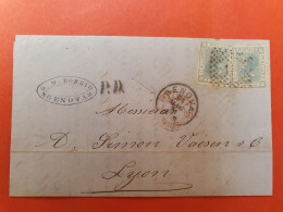 Italie - Lettre Avec Texte De Gênes Pour Lyon En 1871 - J 413 - Marcophilia