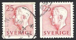 Schweden, 1952, Michel-Nr. 370 A+Dl, Gestempelt - Gebraucht