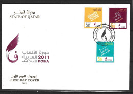 QATAR. N°995-7 De 2011 Sur Enveloppe 1er Jour (FDC). Jeux Panarabes. - Qatar