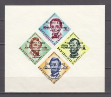 Haiti 1960 Mi Block 12 MNH ABRAHAM LINCOLN - WORLD REFUGEE YEAR - Vluchtelingen