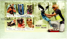 Australia 2010 Wildlife Caring Rescue To Release ,Miniature Sheet,FDI - Bolli E Annullamenti