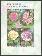 India Roses 2007 Miniature Sheet Mint Good Condition Back Side Also (pms41) - Unused Stamps