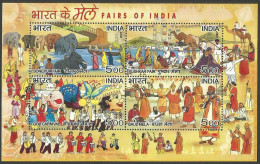 India Fairs Of India 2007 Miniature Sheet Mint Good Condition Back Side Also (pms42) - Unused Stamps