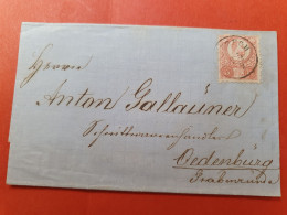 Hongrie - Lettre Sans Texte Pour Oldenburg En 1871 - J 422 - Storia Postale