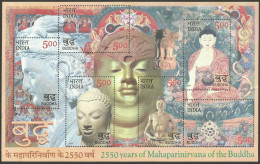 India Buddha 2007 Miniature Sheet Mint Good Condition Back Side Also (pms44) - Unused Stamps