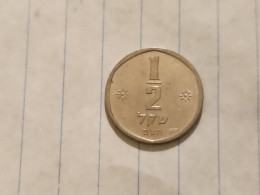 Israel-Coins-SHEKEL(1985-1981)-1/2 SHEKEL-Hapanka 32-(1980)-(19)-תש"מ-NIKEL-good - Israel