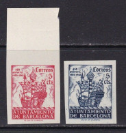 1943 - España - Barcelona - Edifil 49s/50s - Aniversario Llegada Colon A Barcelona - MNG - Valor Catalogo 102 € - Barcelona