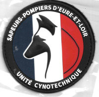 Ecusson PVC SAPEURS POMPIER EURE ET LOIR UNITE CYNOTECHNIQUE  28 - Bomberos