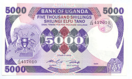 Uganda 5.000 Shillings 1983-1985 (crane) - Ouganda