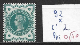 GRANDE-BRETAGNE 92 * Côte 2 € - Unused Stamps