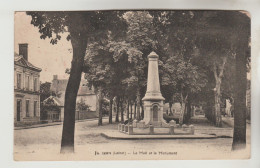 CPSM JARGEAU (Loiret) - Le Mail Et Le Monument - Jargeau